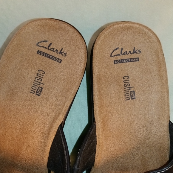 Clarks Collection Cushion Lexi Myrtle Leather Sandals Size 11 Narrow - Picture 8 of 10